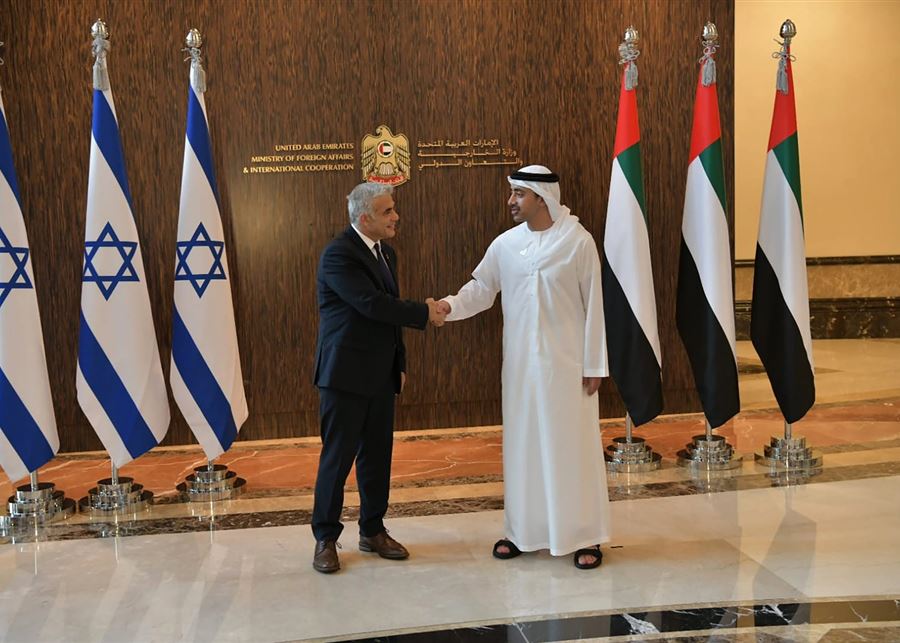 وزير الخارجية الإماراتي يلتقي زعيم المعارضة الإسرائيلية وبحث في الوضع في غزة